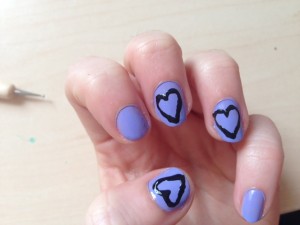 Easy Valentines Day Nail Art Design 