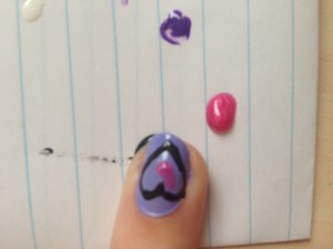 Easy Valentines Day Nail Art Design 