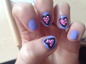 Easy Valentines Day Nail Art Design
