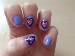 Easy Valentines Day Nail Art Design