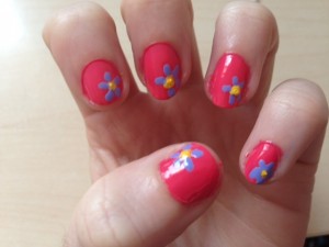 Easy Flower Nail Art 