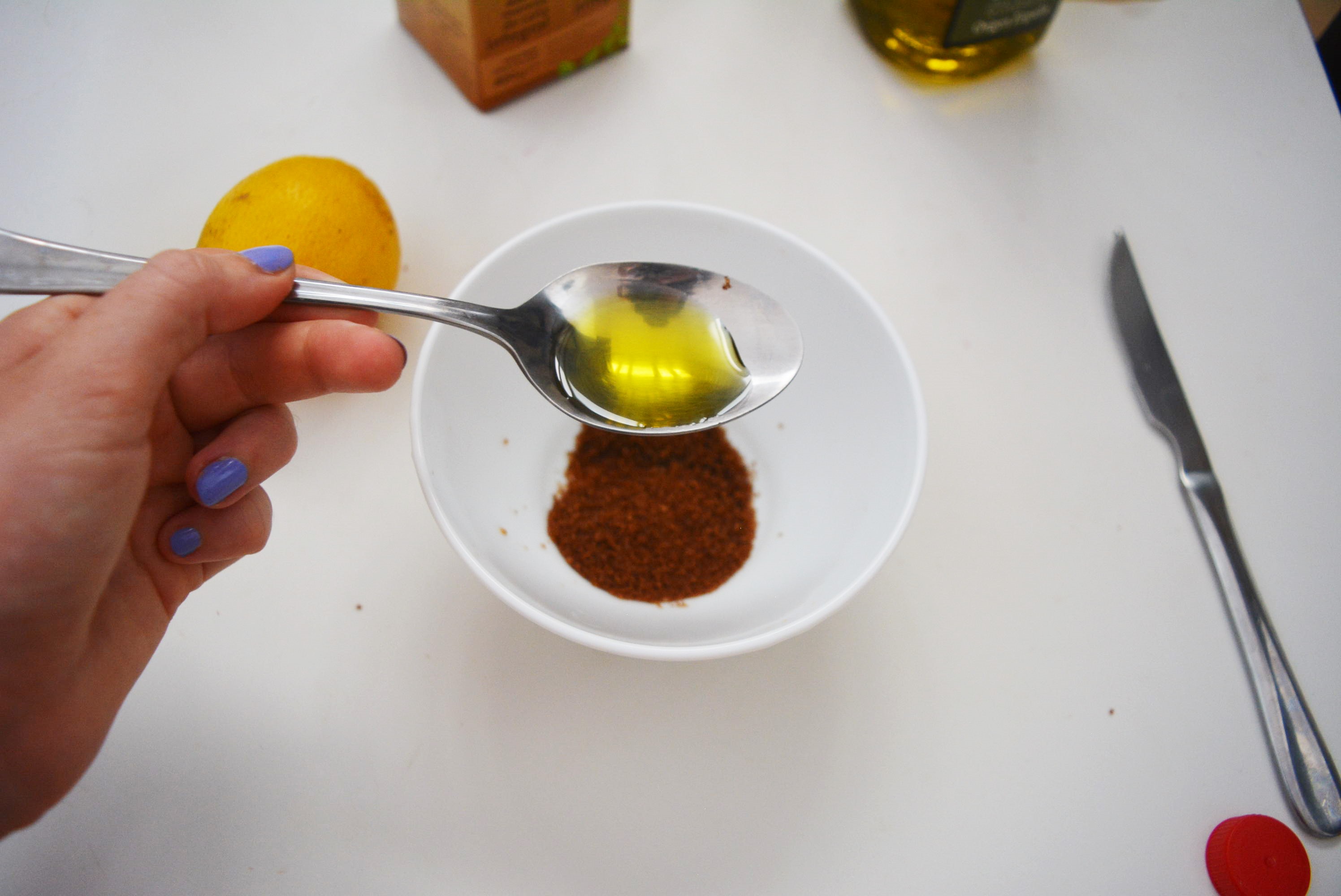 easy homemade olive oil face scrub